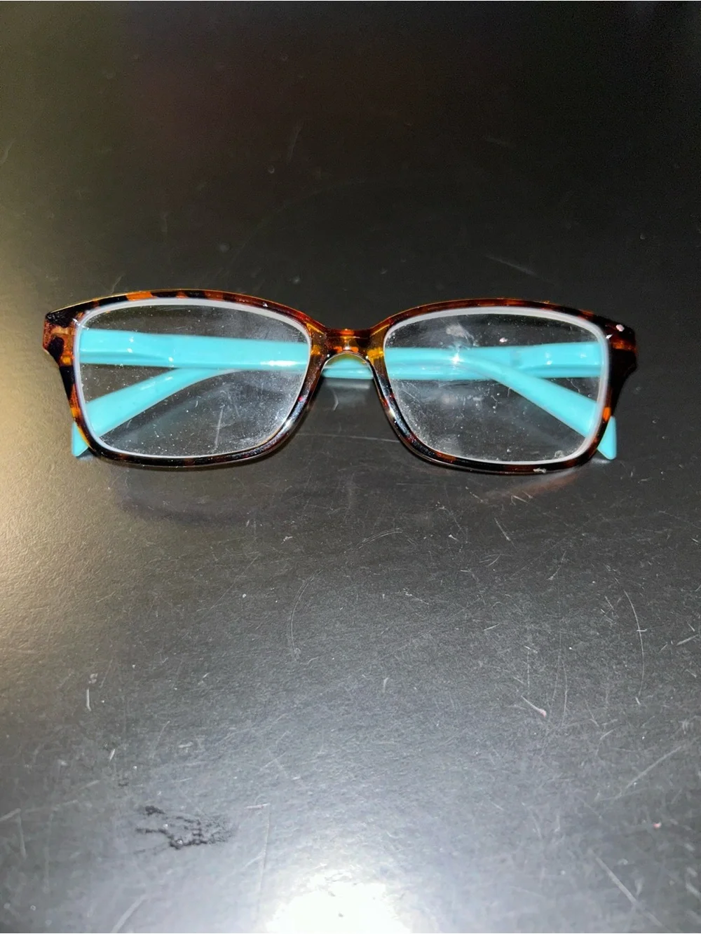 Reading Glasses  Tortoiseshell Glasses with Teal Arms